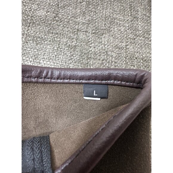 Tough 1 Equitare Pre-Shaped Suede Leather Half Chaps Large Brown - Picture 5 of 7